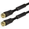 SAT Antennenkabel  Low Loss, 85db, 2x Ferritkern, vergoldete Kontakte, 2x F-Stecker, Schwarz  10m