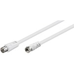 SAT/Antennen Anschlusskabel, ≤70dB, F Stecker auf Koax Buchse, weiß, 1,5m