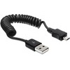 USB 2.0 Spiralkabel A Stecker zu Micro B Stecker