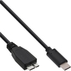 InLine® USB 3.2 Gen2 Kabel, Typ C Stecker an USB 3.0 Micro-B Stecker,  10 GB/S, schwarz, 1,5m