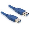 Delock USB 3.0 SuperSpeed Kabel, USB 3.0 Typ-A Stecker auf USB 3.0 Typ-A Stecker, blau, 3m