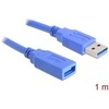 Delock Verlängerungskabel USB 3.0 Typ-A Stecker > USB 3.0 Typ-A Buchse 1 m blau