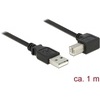 Delock Kabel USB 2.0 Typ-A Stecker > USB 2.0 Typ-B Stecker gewinkelt 1 m schwarz Delock 83519