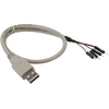 USB 2.0 Kabel 40cm, A Stecker auf USB PIN Header, Stecker variabel