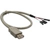 USB Adapterkabel A Buchse auf 4 Pin Pfostenstecker, extern-intern, 40 cm
