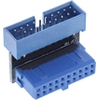 USB 3.0 Adapter intern, Pfostenanschluss Stecker auf Buchse, nach oben gewinkelt Inline 33448O
