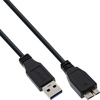 USB 3.0 Kabel, USB 3.0 Stecker A zu USB 3.0 micro-B Stecker, schwarz, 1m