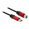 Delock 82758 Premium USB 3.0 Kabel Stecker A auf Stecker B , Metallgehäuse, vergoldete Kontaktflächen 1m