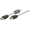 USB 3.0 XL Premium Kabel A auf B - vergoldet - transparent 3m
