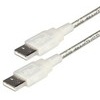 USB 2.0 Kabel, A Stecker auf A Stecker,transparent, 0,6m (60cm)