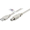 Premium USB 2.0 Kabel, A Stecker auf B Stecker, UL zertifiziert , TID zertifiziert, 5m , AWG28/24
