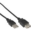 USB 2.0 Verlängerung, AWG20 + AWG28 Litzen und TID Zertifikat, Schwarz, 5m