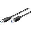 USB 3.0 SuperSpeed Kabel, UL,  schwarz USB 3.0-Stecker  Typ A  zu USB 3.0-Stecker  Typ B , 3m
