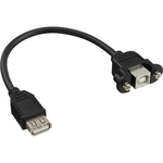 USB 2.0 Adapterkabel, Buchse A auf Einbaubuchse B, 0,2m