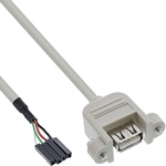 interne USB 2.0 Platinenstecker an A Einbaubuchse 60cm