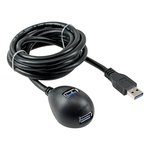 USB 3.0 Verlängerung InLine® 35652 SteckerA - Buchse mit Standuss Schwarz 2m