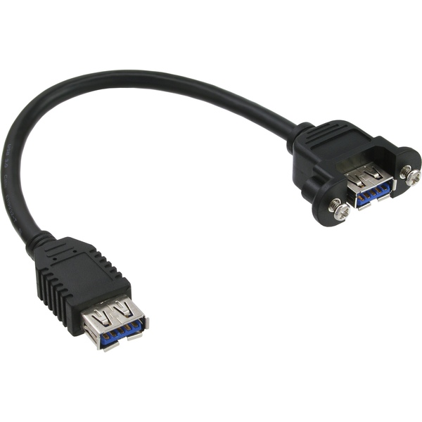 USB 3.0 Adapterkabel, Buchse A auf Einbaubuchse A, 0,2m InLine 33445F