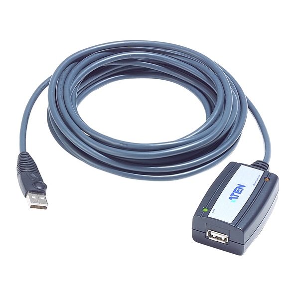ATEN UE250 Repeater USB 2.0 Aktiv-Verlängerung mit Signalverstärkung Stecker A an Buchse A 5m Aten UE250