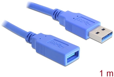 Delock Verlängerungskabel USB 3.0 Typ-A Stecker > USB 3.0 Typ-A Buchse 1 m blau