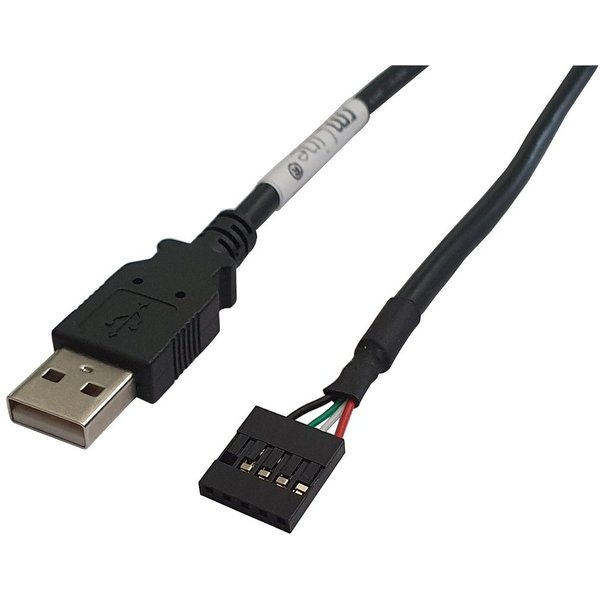 rmLine® USB 2.0 Kabel A Stecker  an 5-pol Buchse (4-polig belegt) schwarz  0,46m rmLine 45215