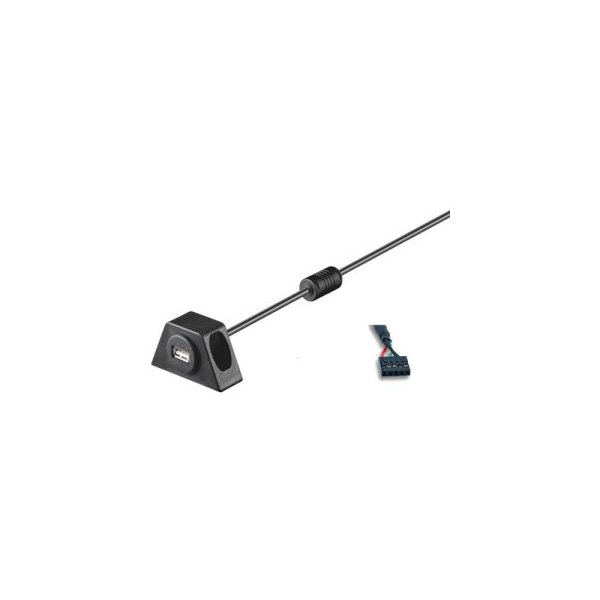 rmLine® interne 4 Pol Pfostenbuchse an USB A Buchse mit anschraubbarer Halterung 1m rmLine 38542