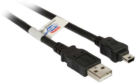 rmLine® Premium USB 2.0 Kabel Mini-B Stecker, AWG20 Stromlitzen, TID zertifiziert, 1,5m