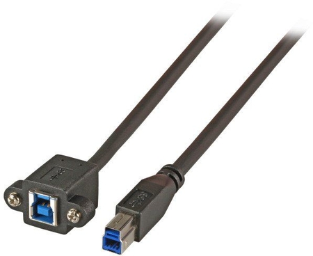 rmLine® USB 3.0 Verlängerung mit Befestigung/Flansch 50cm [B Stecker - B Buchse] rmLine 17692