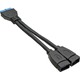 USB 3.0 Header auf 2x USB 2.0 Buchse