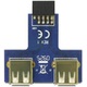 Bild 2 - Delock USB Pin Header Buchse > 2 x USB 2.0 Buchse - oben