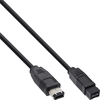 FireWire Kabel, IEEE1394 6 PIN Stecker zu 9 PIN Stecker (bilingual), schwarz, 3m InLine 36903
