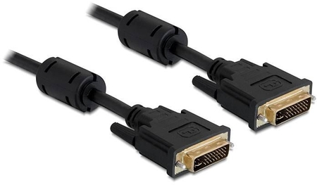Premium DVI-I Kabel, 2x Ferrit, vergoldet, Schwarz, 3m