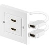 HDMI Wandeinbaudose 2 Port Weiss
