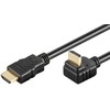 HDMI Kabel 4k, 3D, Ethernet, einseitig gewinkelt unten, schwarz, 1m Goobay 31920