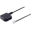 Adapter RJ11 Westernstecker auf TAE-F Kupplung, ca. 20cm