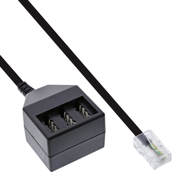 InLine® TAE Adapterkabel, RJ45 Stecker auf TAE NFN Dose, 20cm InLine 69942