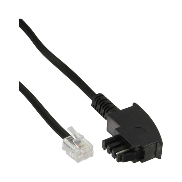Telefonkabel TAE-F an RJ11, für Telekom/Siemens, 10m