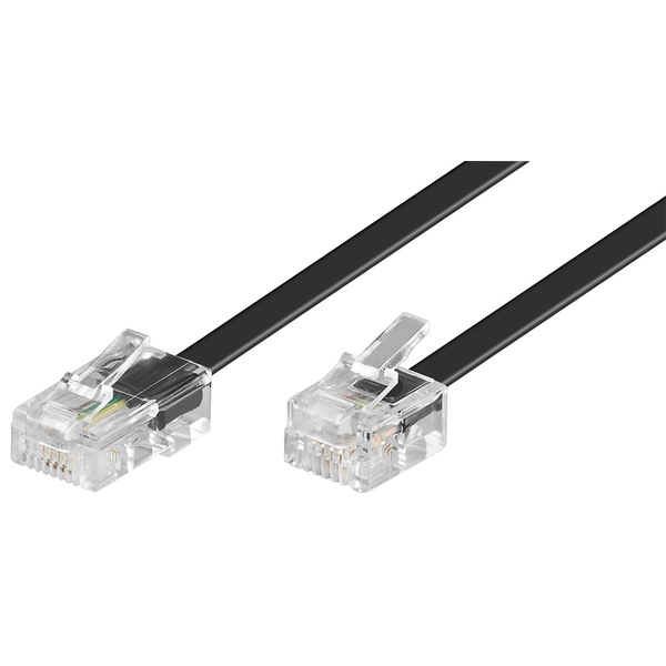 Modularkabel Telefonkabel RJ45-Stecker (8P4C) auf RJ11 Stecker (6P4C) 10m Goobay 68578