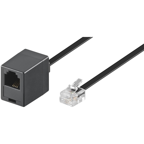 Modularverlängerungskabel 4-adrig RJ11 6P4C schwarz 6m