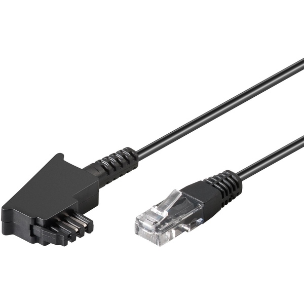 TAE-F Anschlusskabel für DSL VDSL, TAE-F-Stecker auf RJ45-Stecker (8P2C), 10m Goobay 51235