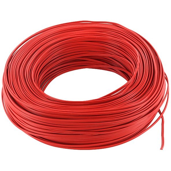 Doppel-Litze, Kupfer, 2x 0,14mm², 100m isoliert  Rot