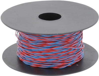 Schaltdraht YV 2x0,6/1,1 rot/blau, 100 m