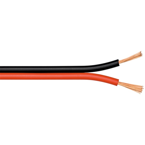 Lautsprecherkabel, Rot/Schwarz, 0,75mm², Kupfer, 100m Goobay 15083
