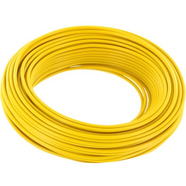 Schaltlitze, gelb, Kupfer, isoliert, 0,14mm², 10m