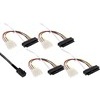 Mini SAS HD Kabel, SFF-8643 auf 4x SFF-8482 (29-pol.) + Strom, 1m InLine 27632B