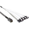 MINI SAS Kabel SFF-8643 auf 4x SATA und Sideband, 1m InLine 27630B