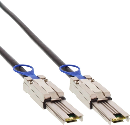SAS Anschlusskabel [Mini-SAS 26 polig SFF-8088 an Mini-SAS 26 polig SFF-8088] 0,5m InLine 27623A