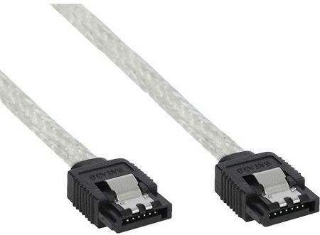 SATA Rundkabel 6 Gbit/s mit Lasche, 30cm