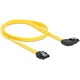 DeLOCK sata Kabel 6 Gbs gerade auf rechts , mit Clip, gelb