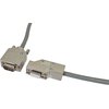 rmLine® 9 Pol Verlängerung Sub-D 0,25mm²,  Buchse 90° links gewinkelt, Metallhauben, geschirmt, 7m