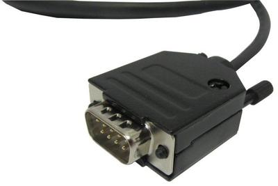 rmLine® 9 pol SUB-D Verlängerung mit UL Leitung, schwarz, 0,20mm², 30m
